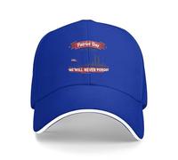 KWQDOZF We Will Never Forget 911 Hat September 11th Memorial American Patriotic Day Baseball Cap Fitted Blue