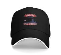 KWQDOZF We Will Never Forget 911 Hat September 11th Memorial American Patriotic Day Baseball Cap Fitted Black