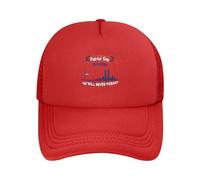 KWQDOZF We Will Never Forget 911 Hat September 11th Memorial American Patriotic Day Golf Dad Mesh Snap Red