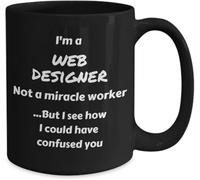 KWQDOZF Web Designer Mug Developer Website Coffee Mugs Novelty Coffee Cup Double Side Printed Ceramic Tea Mug for Mom Dad Friend Wife Husband Gift 11oz