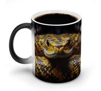 KWQDOZF Yellow Snake Coffee Mug Color Changing Mug Coffee Cup Funny Coffee Mug Cute Mugs Large Coffee Mug Ceramic Coffee Mug Novelty Coffee Mugs Big Coffee Mug Heat Changing Mug