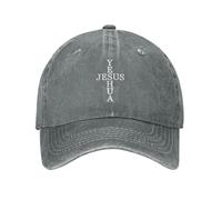 KWQDOZF Yeshua Jesus Christian Hat Baseball Cap Cowboy Hats Trucker Travel Hat Gray