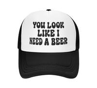 KWQDOZF You Look Like I Need a Beer Funny Trucker Hats for Women Cute & Inappropriate Adult Humor for Bachelorette Girls Trip Cap