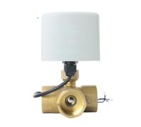 KWQNPHTRN 1-1/4" 1-1/2" Three Way Motorized Ball Valve 220V 12V 24V 3-Wire 2 Control Brass Electric Ball Valve Big Torque(12VDC,1.5 Inch)
