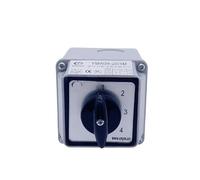 KWQNPHTRN 20A Universal Conversion Selector with Box LW26-20/4 Four Poles Rotation Selection Waterproof Control Circuit Cam Switch(1234)