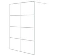 KWQPWKME Walk-in Shower Wall 140x195 cm Clear ESG Glass White Frame | 5mm Thick Safety Panel, Adjustable Width, Splash-Resistant, Modern Bathroom