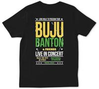 KWRCLX Buju Banton Shir, Long Walk to Freedom Mark Anthony Myrie, Ragga, Regg T-Shirt Black