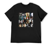 KWRCLX Johnny Depp Mix Movie Birthday Present Short Sleeve Unisex Tshirt Black