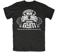 KWRCLX Zangief S Gym 2 T-Shirt Gamer Ryu Ken Street Retro Fan Shirt Fighter Gym Russia Men's Shirt Black