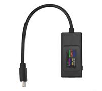 KWS-066C USB-C Voltage/Current/Power Meter Tester for 120W Fast Charging - Real-Time PD/QC3.0/VOOC Protocol Detection, 4-30V, 0-6.5A, 0-195W, Portable Compact Design with HD Color Display(Black)