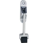 KWS 106002 Silver Folding Lever Door Lock with Black Rubber Painted Aluminium