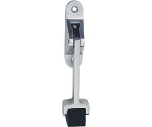 KWS 106002 Silver Folding Lever Door Lock with Black Rubber Painted Aluminium