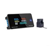KWS-AC300 Digital AC Voltmeter Ammeter 50-300V 0-100A LED Display Power Meter with Energy Consumption Measurement, Timer and Reset Function for Electrical Testing(AC300-100A Opened)