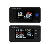 KWS-AC301 AC300 Voltmeter Ammeter AC 50-300V Power Energy Meter Digital AC Wattmeter Electricity Meter 0-20/100A Power Detecor(AC300-100A Open)