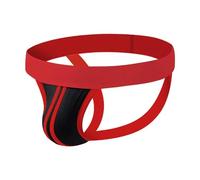 KWTF 4 Color Men Cotton Tight Underwear Jockstrap Backless Thongs Breathable Jock Strap Slip String