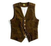 KWTF Fashion Workwear American Vintage Men's Vest Corduroy Jacket British Men Waistcoat Cords Outdoor Hunting Coats Male Clothing