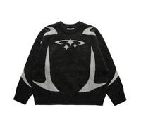 KWTF Y2K retro sweater in autumn and winter Y2K star pattern sweater winter Harajuku sweater unisex aesthetic clothes