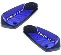 KWTN Motorcycle Brake fluid cap, Motorcycle Tank Caps Front Left Right Brake Fluid Tank Reservoir Cover Oil Cap For Kawasaki For GTR1400 2007-2020 Motorcycle Accessori,steady(Blue)