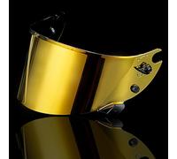 KWTN Motorcycle Motorcycle Helmet Shield for Shark Race R Pro GP, Face Shield Replacement Accessories Helmet Visor, Anti Scratch Colored Motorcycle Helmet Lenses,G Tea red(C Aurora Gold)
