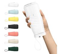 Kwude Compact Mini Travel Umbrella - Lightweight, Portable, and Windproof Sun & Rain Umbrella with 99% UV Protection - Perfect for Women, Men, and Kids on-the-go (Milky White)