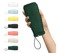 Kwude Compact Mini Travel Umbrella - Lightweight, Portable, and Windproof Sun & Rain Umbrella with 99% UV Protection - Perfect for Women, Men, and Kids on-the-go (Dark Green)