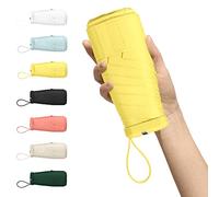 Kwude Compact Mini Travel Umbrella - Lightweight, Portable, and Windproof Sun & Rain Umbrella with 99% UV Protection - Perfect for Women, Men, and Kids on-the-go (Lemon Yellow)