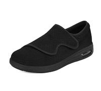 KWUKOTY Diabetic Shoes for Men, Men's Wide Width Elderly Shoes, Adjustable Closure Lightweight Breathable, Swollen Feet Walking Edema Sneakers