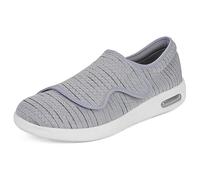 KWUKOTY Diabetic Shoes for Men, Men's Wide Width Elderly Shoes, Adjustable Closure Lightweight Breathable, Swollen Feet Walking Edema Sneakers