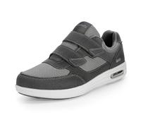 KWUKOTY Women's Adjustable Fit Diabetic Shoes Orthopedic Walking Sneakers | Plantar Fasciitis/Swollen Feet/Bunions | Wide Grey Size 6.5