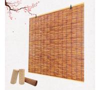 KwuSeug Bamboo Blinds for Windows, Outdoor Roller Blinds Waterproof Hand-Woven, Reed Curtains in Roman Blinds 30-170 cm Door Curtain Sunshade for Garden Balcony Porch Pergola Kitchen Shutter