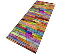 KwuSeug Hallway Runner Rug, Non-Slip, Washable, Kitchen Runner, Vintage, 40 x 150 cm, Multicolor