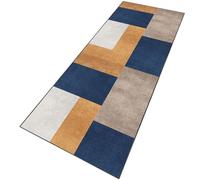 KwuSeug Hallway Runner Rug, Non-Slip, Washable, Kitchen Runner, Vintage, 40 x 200 cm, Black, Grey, Red, Yellow, White