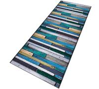 KwuSeug Hallway Runner Rug, Non-Slip, Washable, Kitchen Runner, Vintage, 40 x 200 cm, Multicolor, Striped