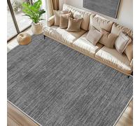 KwuSeug Rugs Living Room Washable Non Slip Large 40 x 60 cm Modern Area Rug for Bedroom Kitchen Hall Lounge Office Dining Room Indoor Outdoor Garden Carpet Play Mat Game Rug Office Chair Mat Grey