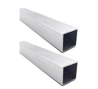 Kwweeoo Aluminium Square Tubing 2Pcs 25mm x 25mm x 300mm Long Wall Thickness 1.5mm, 2 Pack Aluminium Structural Square Tube 1 x 1 x 0.06 x 11.81" inch