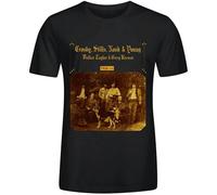 KWYXAD Crosby Stills Nash Dj Vu T Shirt Men Funny O Neck Black