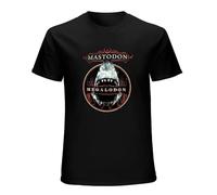 KWYXAD Mastodon Megalodon Circle Short Sleeve Slim Fit T Shirt Black