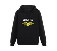 KWYXAD Mens Hoody Men's Hoodie with Pocket Vault-Tec Pullover Hoodie Hooded Top Unisex Mens Ladies Hooded Sweatshirts Black