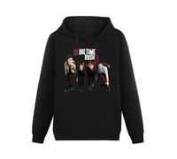 KWYXAD Youth Online Casual Big Time Rush Pullover Hoodie Hooded Top Unisex Mens Ladies Hooded Sweatshirts Black
