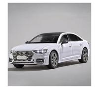 KWZGHOLJ Scale Finished Model Car 1:18 For AUDI A6 Sedan Alloy Diecast Car Model Simulation Adult Collector Car Display Ornament Die-cast Vehicle(White)