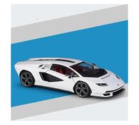 KWZGHOLJ Scale Finished Model Car 1:18 For Lamborghini Countach LPI 800-4 Metal Diecast Model Car Simulation Miniature Vehicle Classic Collection Hobby Die-cast Vehicle(White)