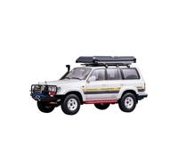 KWZGHOLJ Scale Finished Model Car 1:18 For Toyota Land Cruiser LC80 SUV Simulation Alloy Diecast Static Car Model Collection Decorated Die-cast Vehicle(White b)