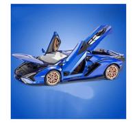 KWZGHOLJ Scale Finished Model Car 1:18 Scale For Lamborghini SIAN FKP 37 Supercar Alloy DieCast Luxury Car Model Collectible Ornaments Die-cast Vehicle(Blue)