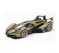 KWZGHOLJ Scale Finished Model Car 1:22 Scale For Lamborghini Vision Gran Turismo V12 GT Alloy Diecast Car Model Miniature Finished Vehicle Collector Die-cast Vehicle(Green)