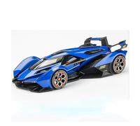 KWZGHOLJ Scale Finished Model Car 1:22 Scale For Lamborghini Vision Gran Turismo V12 GT Alloy Diecast Car Model Miniature Finished Vehicle Collector Die-cast Vehicle(Blue)