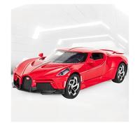 KWZGHOLJ Scale Finished Model Car 1:24 For Bugatti La Voiture Noire Supercar Metal Die Cast Simulation Car Model Static Ornament Souvenirs Die-cast Vehicle(Red)