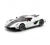 KWZGHOLJ Scale Finished Model Car 1:24 For Koenigsegg Jesko Supercar Metal Die Cast Simulation Car Model Ornament Souvenirs Die-cast Vehicle(White)