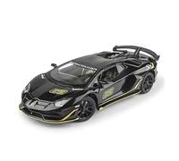 KWZGHOLJ Scale Finished Model Car 1:24 For Lamborghini Aventador SVJ 63 Alloy Diecast Car Model Simulation Miniature Vehicle Ornament Collector Die-cast Vehicle(Black)