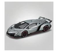 KWZGHOLJ Scale Finished Model Car 1:24 For Lamborghini Veneno Supercar Metal Diecast Car Model Simulation Scale Vehicle Ornaments Collector Die-cast Vehicle(Chrome)
