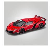 KWZGHOLJ Scale Finished Model Car 1:24 For Lamborghini Veneno Supercar Metal Diecast Car Model Simulation Scale Vehicle Ornaments Collector Die-cast Vehicle(Red)
